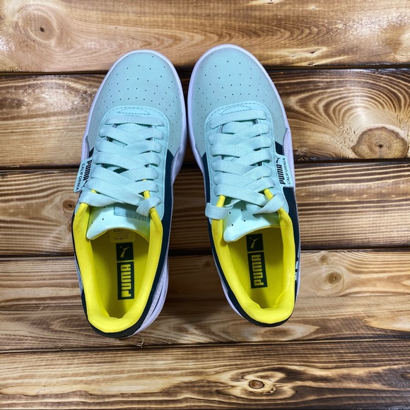 NEW Puma California Big Logo Mint Green Sneakers - Picture 5 of 8